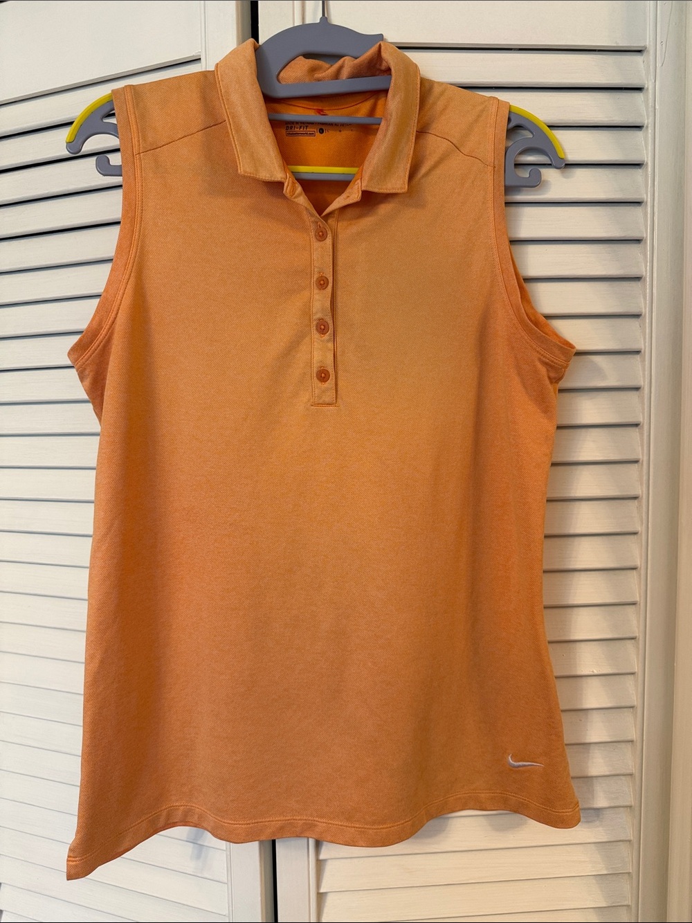 Nike Orange Sleeveless Polo Tank Top